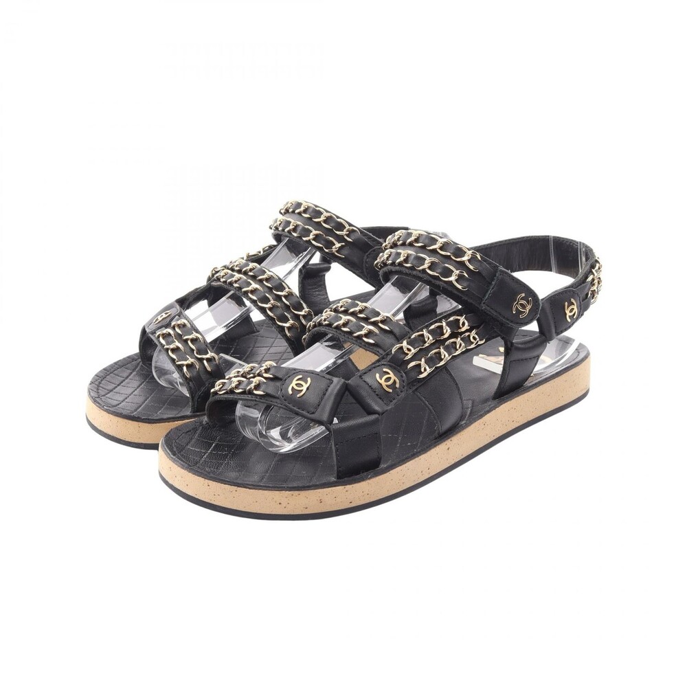 Chanel Coco Mark Chain Sandals Flat #339393C86B